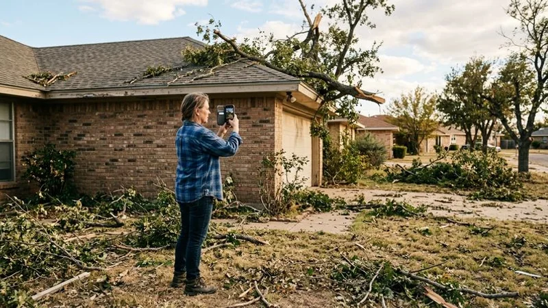 Documenting storm damage for insurance claims