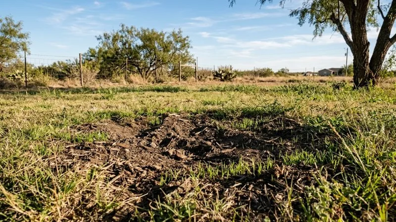 Timeline graphic showing soil settling stages after stump grinding
